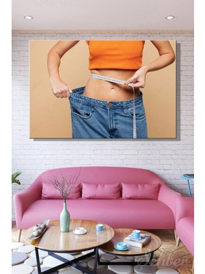 Şehzat Design Sağlıklı Yaşam ve Diyet Konsepti Yatay Kanvas Tablo 3909