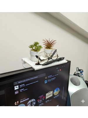 Szd Design Monitör Üstü Figür Rafı Setup Bilgisayar Aksesuarları
