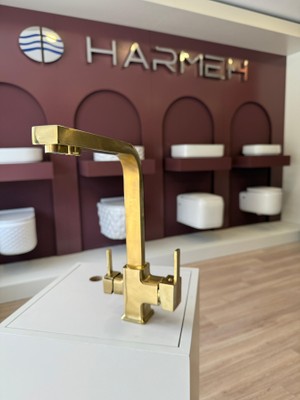 Harmeh Concept 1960 G Kare Arıtmalı Evye Bataryası Gold