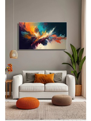 Şehzat Design Panoramik Yatay Kanvas Duvar Tablosu Tekli Salon Mutfak Yatak Odası Ofis Bow Valley Soyut