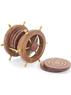 Magicool Pirinç Dümenli Ahşap Bardak Altı W720