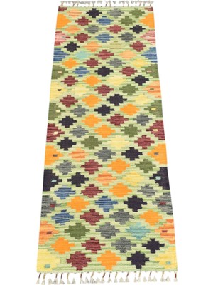 Kilim Antik El Dokuma Cerit Yörükleri Meşhed Iran Mini Yolluk Yün Kilim 1861 - Yeni - Çok Renkli