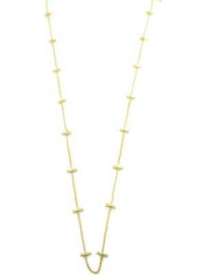 Mudanis Çubuk Kolye - 45CM - Altın — Renk: Altın