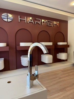Harmeh Concept 7122 C Lüx Kare Kuğu Evye Bataryası Krom