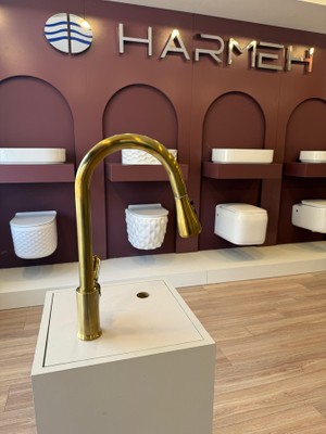 Harmeh Concept 9114 Af Yerli Menekşe Sipiralli Evye Bataryası Mat Gold
