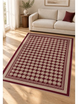 Liriya Dijital Yıkanabilir Halı Retro Desen Kaymaz Taban Salon Halısı Mutfak Halısı Yolluk