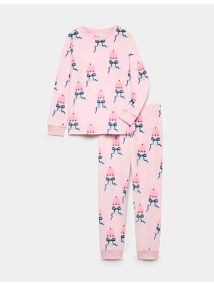Marks & Spencer Desenli Polar Pijama Takımı