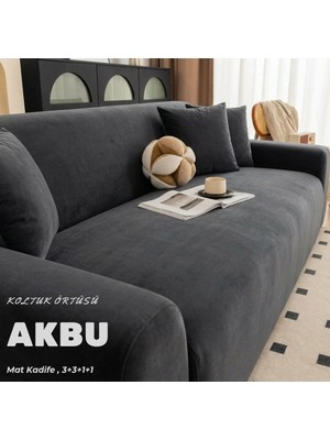 Akbu Mat Kadife Kanepe Örtüsü | Çekyat Örtüsü | Lastikli Koltuk Örtüsü | Koltuk Kılıfı 3311