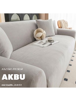 Akbu Mat Kadife Kanepe Örtüsü | Çekyat Örtüsü | Lastikli Koltuk Örtüsü | Koltuk Kılıfı 3311