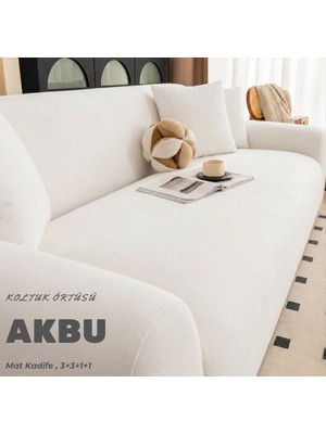 Akbu Mat Kadife Kanepe Örtüsü | Çekyat Örtüsü | Lastikli Koltuk Örtüsü | Koltuk Kılıfı 3311