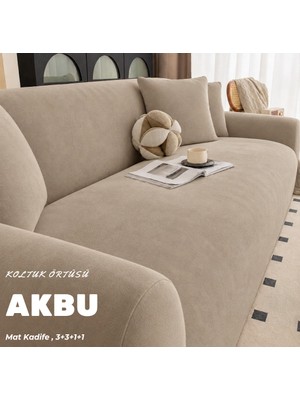 Akbu Mat Kadife Kanepe Örtüsü | Çekyat Örtüsü | Lastikli Koltuk Örtüsü | Koltuk Kılıfı 3311