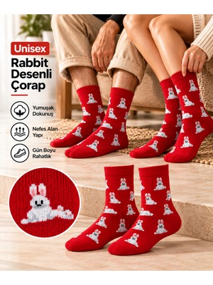 GOST LİRİA Rabbit Socks – Desenli Unisex Soket Çorap