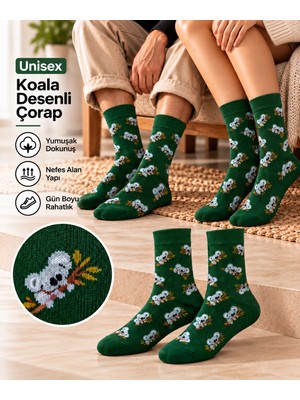 GOST LİRİA Koala Socks – Desenli Unisex Soket Çorap