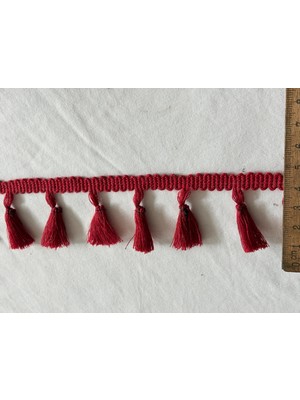 Dekoratif Püsküllü Saçak Şerit – Perde, Kırlent, Çanta ve Tekstil Süsleme Aksesuarı  5metre