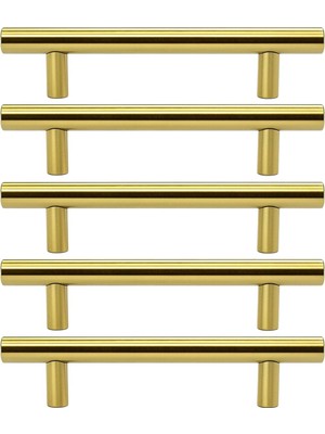 Alteta 5 Adet (128 mm - 12.8 Cm) Gold Altın Metal Mobilya Mutfak Çekmece Dolap Kulbu Kulpu Kulpları