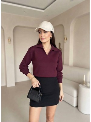 LUFTHİMM Yeni Kadın Polo Yaka Modal Kumaş Bluz