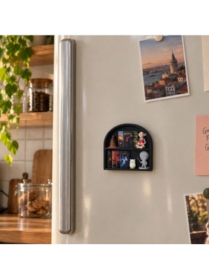Printech3d Harry Potter Temalı Minyatür Kitaplık Magnet – Dekoratif Buzdolabı Süsü 8x7 cm