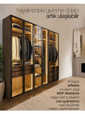 Grcstyle Cam Kapaklı Gardırop