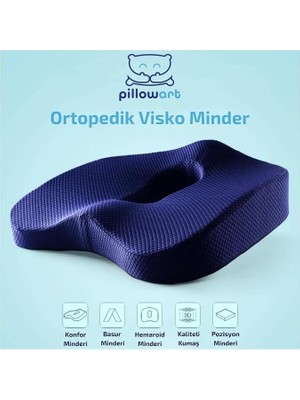 Fimer Ortopedik Oturma Simidi Koltuk Minderi Visko Kuyruk Sokumu Yastığ