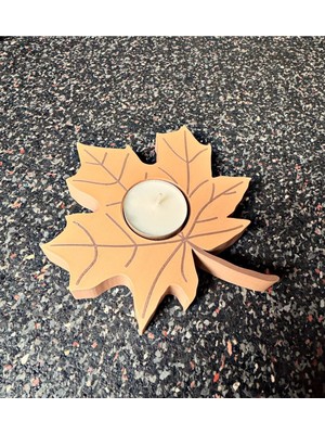 Szd Design Akçaağaç Yaprağı Tasarımlı Dekoratif Tealight Mumluk