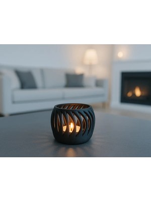 Szd Design Modern Geometrik Tasarımlı Dekoratif Tealight Mumluk