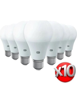 Fimer 10'lu LED Ampul 9W Gün Işığı E27 (4000K 220-240V)