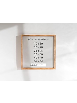 Fimer Ahşap Tablo Poster Çerçeve Siyah Farklı Boyut Seçenekleri Ahşap (30 x 30)