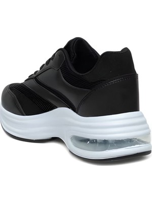 Moda Kadın Siyah Anorak Günlük Rahat Konforlu Sneaker Koşu Spor Ayakkabı
