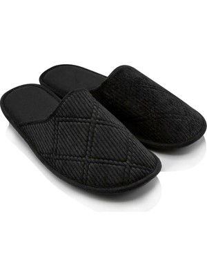 Moda Comfort Unisex Siyah Ev Terliği Rahat Hediyelik Çeyizlik Misafir Terliği