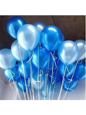 Fimer Koyu Mavi Metalik Açık Mavi Balon 10 Adet