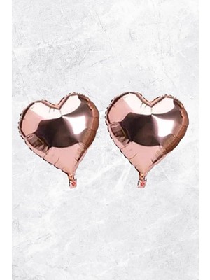 Fimer Şekilli Rose Gold Folyo Balon 10 Inc 25 cm 2 Adet