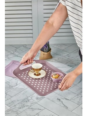 Fimer Tabanlı Sunum Tepsisi Mor 25X31CM, CAN.HH.743.01