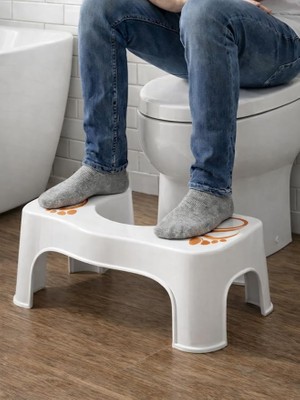 Fimer Klozet Taburesi Destek Basamağı Wc Lavabo Banyo Konforlu Yükselti Çömelme Çocuk Yaşlı Tuvalet Altlık Beyaz