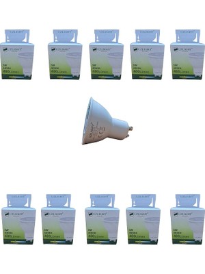 Fimer 10 Adet 5W 4000K GU10 Duy 38° Gün Işığı LED Spot Ampul
