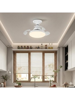 Fimer Fan LED Ampul - Rozanslı Tavan Montajı Gerekir - 72W 7850 Lümen 3 Renk Işık (Beyaz, Gün Işığı, Natural) Uzaktan Kumandalı, Dimlenebilir Cata Hayalet Pervaneli Tavan Vantilatörü ve Aydınlatma