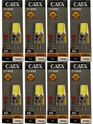 Fimer CT-4252 4W 12V 3200K (Günışığı) G4 Duylu Kapsül Ampul (8 Adet),günışığı,
