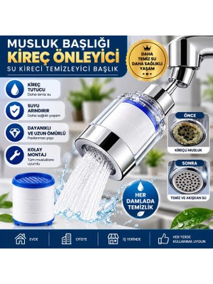 Viosa Kireç Önleyici Musluk Başlığı 360 Derece Döner Filtreli ve Su Tasarufflu Başlık