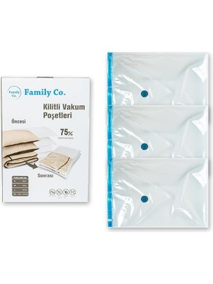 Co. Vakumlu Hurç Poşet Setleri 3 Parça 80X100-2, 100X130-1