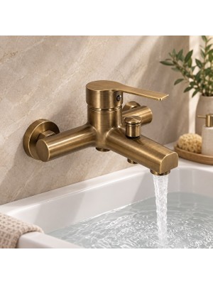 Viosa Antik Nostaljik Eskitme Kare Banyo Duş Bataryası 5 Yıl Garantili Musluk