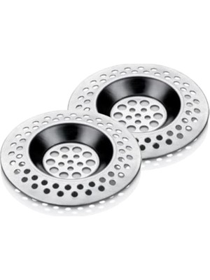 2 Adet Lavabo Evye Süzgeci Lavabo Içi Süzgeç 8 cm Metal Tıkanma Önleyici Temizlik Ürünü Pratik ve Ergonomik Kolay Sök-Tak Modüllü