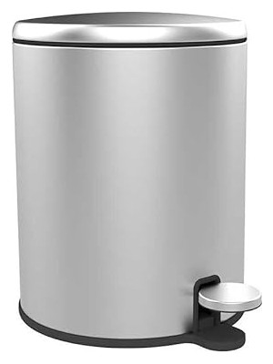Cigo Pedallı Çöp Kovası 6lt Paslanmaz Mat Iç Kısım Siyah M-E41-30-06