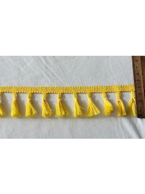 Dekoratif Püsküllü Saçak Şerit – Perde, Kırlent, Çanta ve Tekstil Süsleme Aksesuarı  25METRE