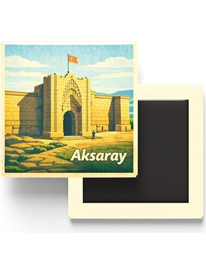 Fimer - Sultan Hanı - Baskılı Buzdolap Magneti Kare - 9x9 cm