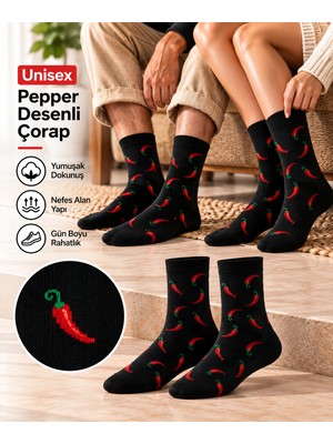 GOST LİRİA Pepper Socks – Desenli Unisex Soket Çorap