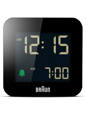 Ahes Dijital Seyahat Çalar Saati, Erteleme Fonksiyonlu, Kompakt Boyut, Negatif LCD Ekran, Hızlı Ayarlama Fonksiyonu, Siyah Crescendo Alarmı, Model BC08B