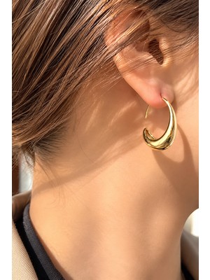 Atalya Accessory Bombeli Halka Kadın Küpe – Minimal Küpe