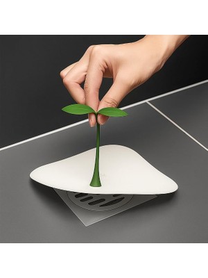 Ahes Koku ve Böcek Önleyici Gider Kapağı, Silikon Drenaj Tıkacı, Gider Koruyucu Tıpa, Banyo, Mutfak, Balkon, Lavabo Için Uyumlu Su Sızdırmaz Gider Tıkacı Beyaz