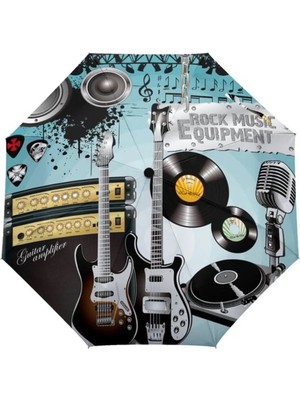 Maison Luré Gitar Plak Dj Nota Müzik Şemsiye