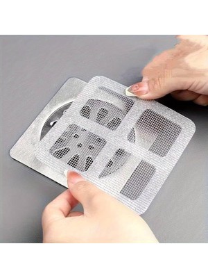 Ahes Banyo Gideri Süzgeci 10’lu Set – Tek Kullanımlık Evye Tıkanıklık Önleyici, Saç ve Çöp Tutucu, Hijyenik Lavabo Filtresi, 10X10 cm