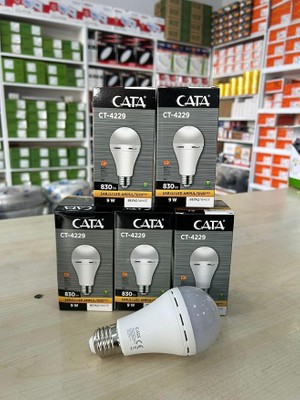 Ahes CT-4229 Şarjlı LED Ampul, 9W, 830 Lümen, Beyaz